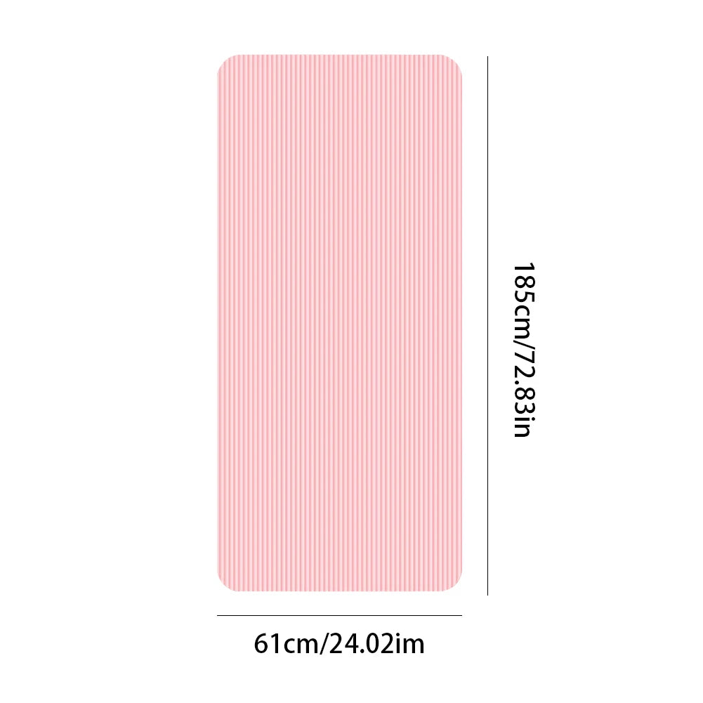 Yoga Mat Pilates Floor Mat 10mm Thick Solid Color Fitness Mat Multi-Function Yoga Workout Mat for Yoga Pilates