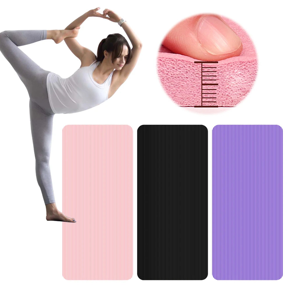 Yoga Mat Pilates Floor Mat 10mm Thick Solid Color Fitness Mat Multi-Function Yoga Workout Mat for Yoga Pilates